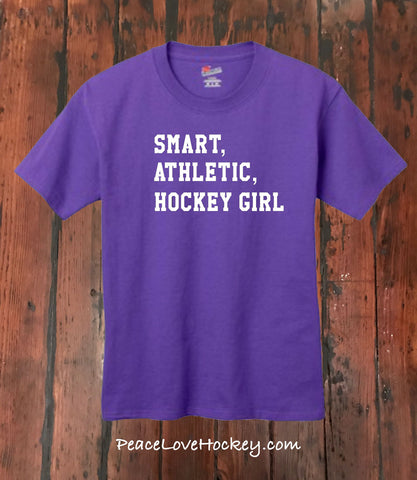"Smart, Athletic, Hockey Girl" T-Shirt - Youth