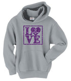 Hockey Love Glitter Hooded Sweatshirt - Adult